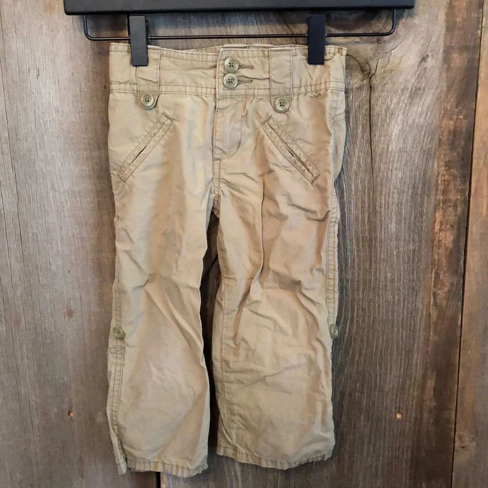 Old Navy Light Olive Green 4 Picket Convertible Pants Size 2T
